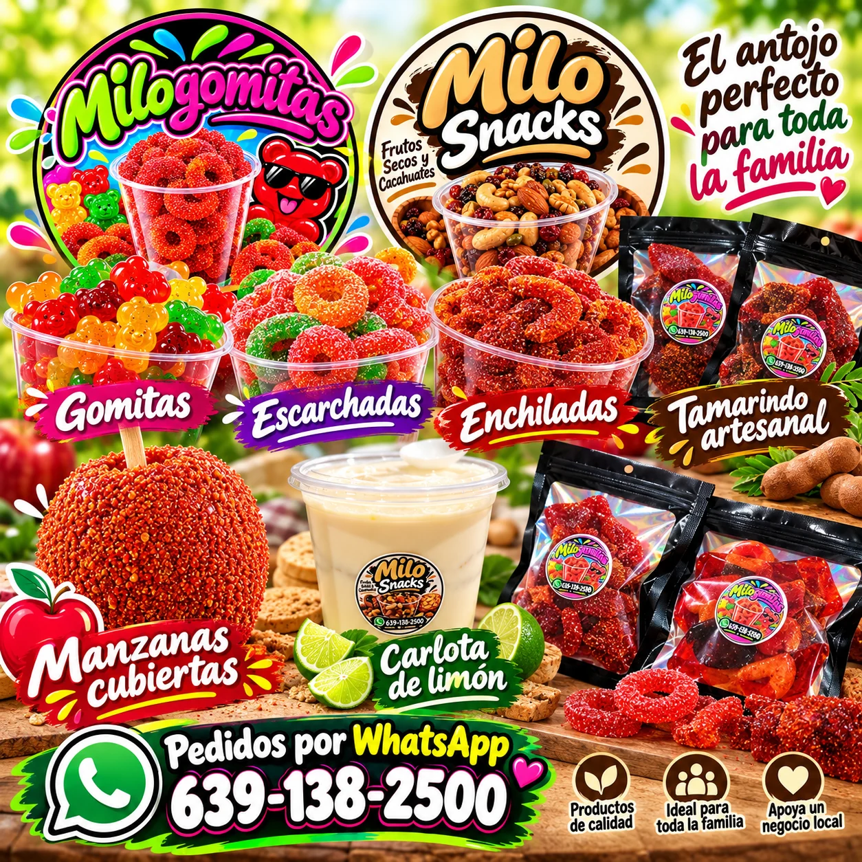 Productos Milo Gomitas y Milo Snacks